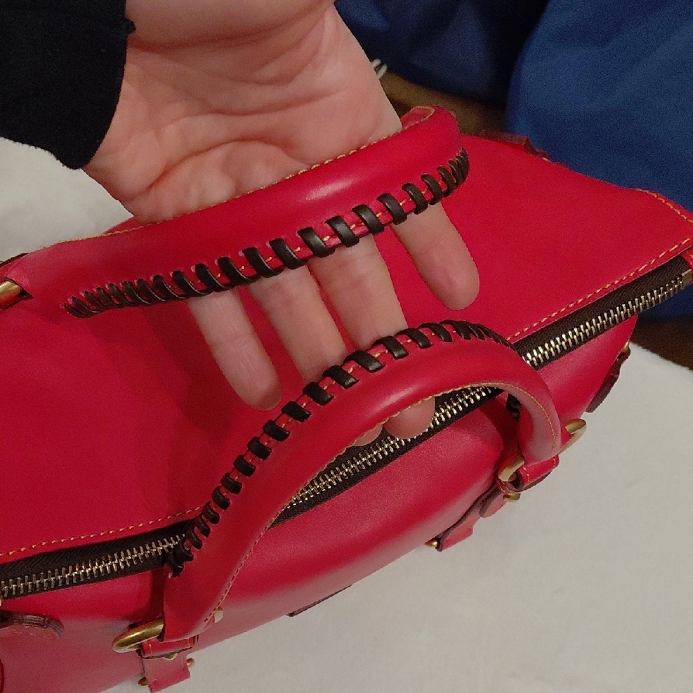 Dooney & Bourke Florentine Satchel In Fuchsia (Large) - Picture 9 of 16